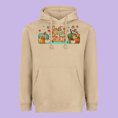 Just A Girl Who Loves Fall Libbey Glass Heavyweight Hoodie Designed By Bundleandbundleshop