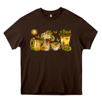 Chocolate Brown sunflower coffee cups Heavy Core Tee - texasbilliewilder