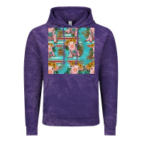 Cloud Purple turquoise baby pig seamless pattern Vintage Hoodie - HRA Design Shop