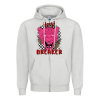 Dove Grey heartbreaker Zipper Hoodie - MaliasSmallBusiness