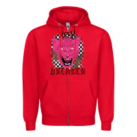 Red heartbreaker Zipper Hoodie - MaliasSmallBusiness