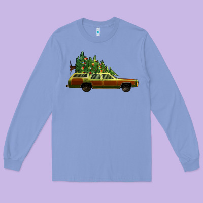 Christmas Vacation Car Long Sleeve Tee Designed By Jasminsmagicworld