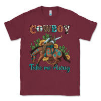 Burgundy cowboy take me away rodeo Classic Tee - Artiststas