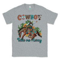 Heather Grey cowboy take me away rodeo Classic Tee - Artiststas