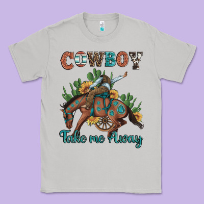 Cowboy Take Me Away Rodeo Classic Tee Designed By Artiststas