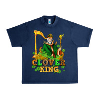 Navy st patricks clover king  with shamrocks Urban Heavy Tee - AdoDesignShop