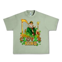 Oil Green st patricks clover king  with shamrocks Urban Heavy Tee - AdoDesignShop