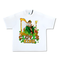 White st patricks clover king  with shamrocks Urban Heavy Tee - AdoDesignShop