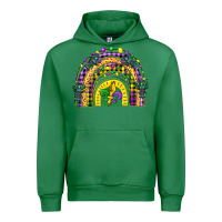 Emerald mardi gras rainbow and fleur de lis Urban Hoodie - CowGirlArtShop