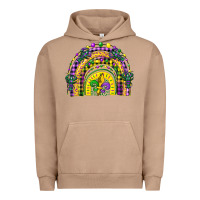 Pigment Burro mardi gras rainbow and fleur de lis Urban Hoodie - CowGirlArtShop