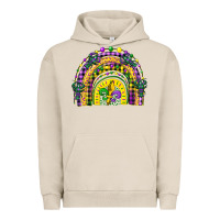 Pigment French Oak mardi gras rainbow and fleur de lis Urban Hoodie - CowGirlArtShop