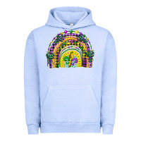 Pigment Grape Ice mardi gras rainbow and fleur de lis Urban Hoodie - CowGirlArtShop