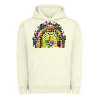Pigment Pistachio mardi gras rainbow and fleur de lis Urban Hoodie - CowGirlArtShop