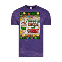 Cloud Purple christmas fueled by cocoa and christ Vintage Tee - Artiststas