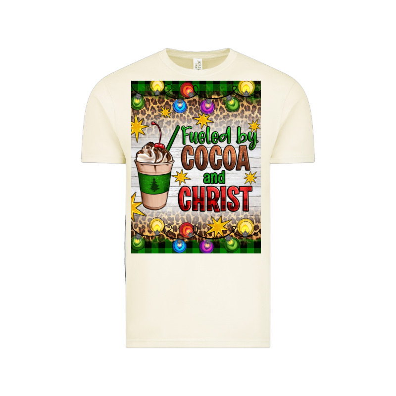 Christmas Fueled By Cocoa And Christ Vintage Tee by Artiststas | Teevron