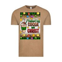 Vintage Coffee christmas fueled by cocoa and christ Vintage Tee - Artiststas