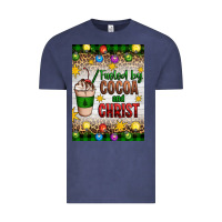 Vintage Denim christmas fueled by cocoa and christ Vintage Tee - Artiststas