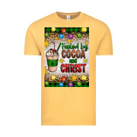 Vintage Mustard christmas fueled by cocoa and christ Vintage Tee - Artiststas
