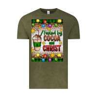 Vintage Olive christmas fueled by cocoa and christ Vintage Tee - Artiststas