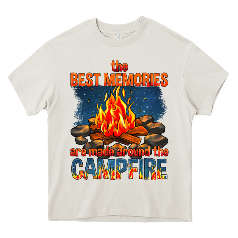 The Best Memories Are Made Around The Campfire Heavy Core Tee by texasbilliewilder | Teevron