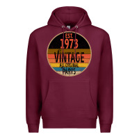 Burgundy Est 1973 Vintage All Original Parts Premium Hoodie - Bettercallsaul