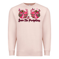 Pale Pink save the pumpkins Premium Sweatshirt - LillyAllenDesigns