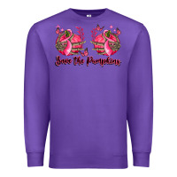 Purple save the pumpkins Premium Sweatshirt - LillyAllenDesigns
