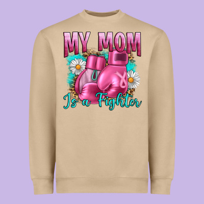 Breast Cancer My Mom Is A Fighter Heavyweight Sweatshirt Designed By Artiststas