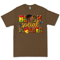 Cacao black social worker Premium Tee - texasbilliewilder