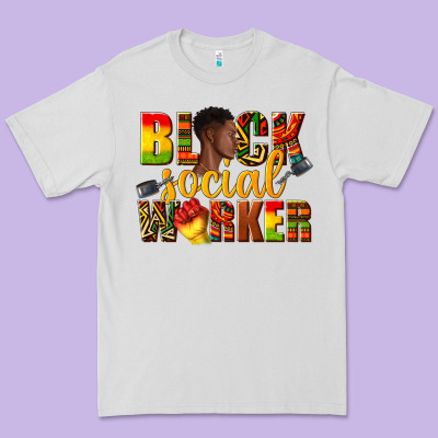 Premium Tee black social worker