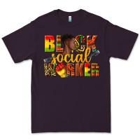 Plum black social worker Premium Tee - texasbilliewilder
