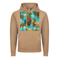 Vintage Coffee poultry animals seamless pattern Vintage Hoodie - HRA Design Shop