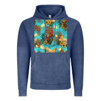 Vintage Denim poultry animals seamless pattern Vintage Hoodie - HRA Design Shop