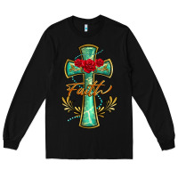 Black cross faith Long Sleeve Tee - BarkalooDesign