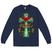 Navy cross faith Long Sleeve Tee - BarkalooDesign