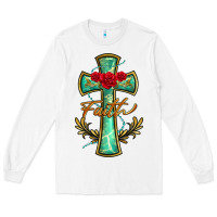 White cross faith Long Sleeve Tee - BarkalooDesign