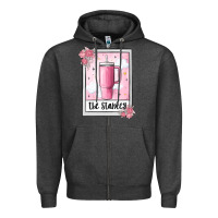 Charcoal Heather the inspired tarot boujee Zipper Hoodie - MaliasSmallBusiness
