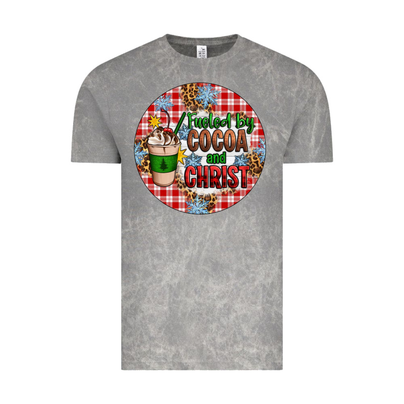 Christmas Fueled By Cocoa And Christ Ornament Vintage Tee by Artiststas | Teevron