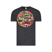 Vintage Black christmas fueled by cocoa and christ ornament Vintage Tee - Artiststas