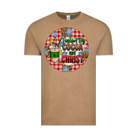 Vintage Coffee christmas fueled by cocoa and christ ornament Vintage Tee - Artiststas