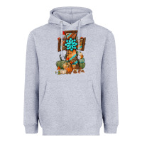 Heather Grey fall cross Heavyweight Hoodie - BundleAndBundleShop