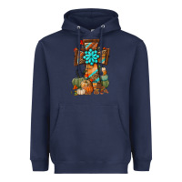Navy fall cross Heavyweight Hoodie - BundleAndBundleShop