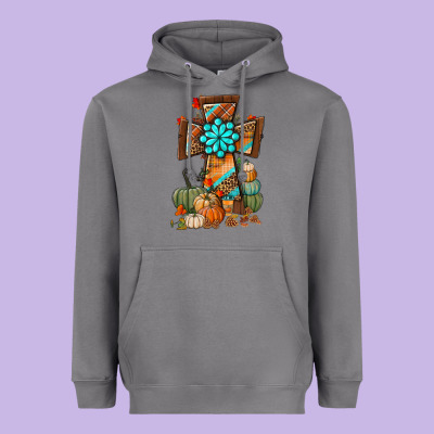 Fall Cross Heavyweight Hoodie Designed By Bundleandbundleshop