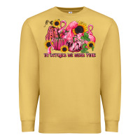 Antique Gold in october we wear pink Premium Sweatshirt - LillyAllenDesigns