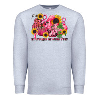 Heather Grey in october we wear pink Premium Sweatshirt - LillyAllenDesigns