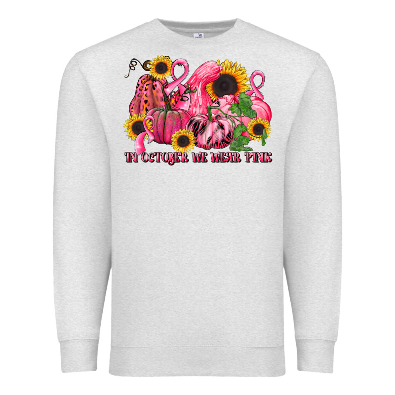 In October We Wear Pink Premium Sweatshirt by LillyAllenDesigns | Teevron