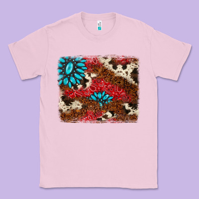 Gemstone Cowhide Background Classic Tee Designed By Adodesignshop