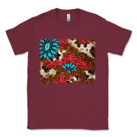 Burgundy gemstone cowhide background Classic Tee - AdoDesignShop