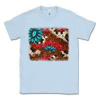 Dusty Blue gemstone cowhide background Classic Tee - AdoDesignShop