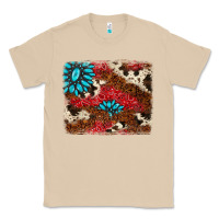 Mushroom gemstone cowhide background Classic Tee - AdoDesignShop